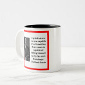 leng tweekleurige koffiemok (Voorkant links)
