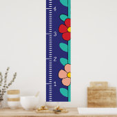 Lengte Maatstaf voor Meisjes | Mijn Groei Poster (Keuken)
