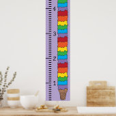 Lengte Maatstok voor Meisjes | Mijn Groeimeter Poster (Keuken)