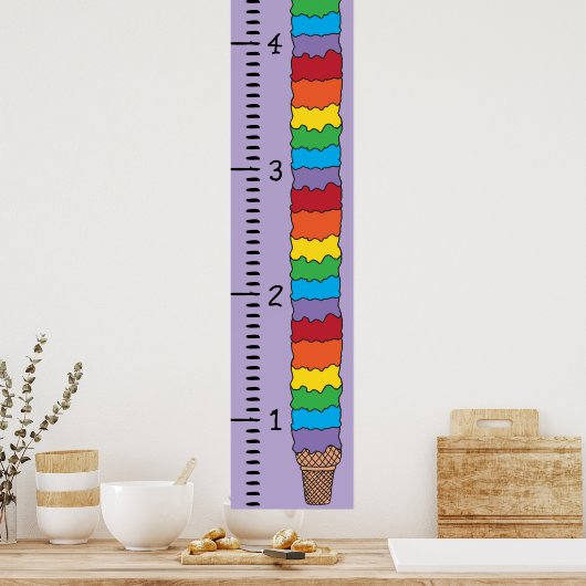 Lengte Maatstok voor Meisjes | Mijn Groeimeter Poster (Keuken)