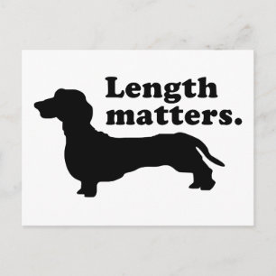 "Lengte telt." (Dachshund) Briefkaart