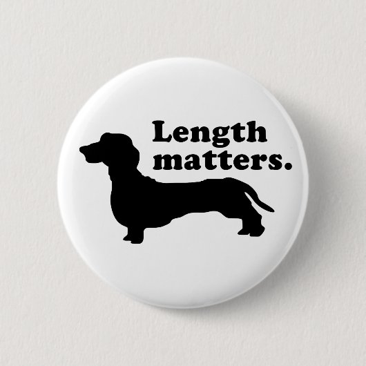 "Lengte telt." (Dachshund) Ronde Button 5,7 Cm (Voorkant)