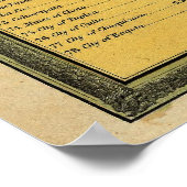 Lengte van bergen, hoofdrivieren, geografische hoo poster (Hoek)