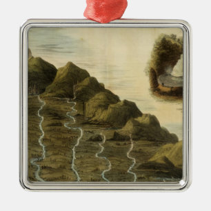 Lengte van de rivieren van Schotland Metalen Ornament