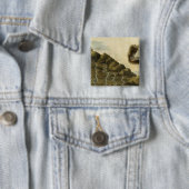 Lengte van de rivieren van Schotland Vierkante Button 5,1 Cm (In situ)
