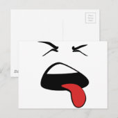 lengua afuera briefkaart (Voorkant / Achterkant)