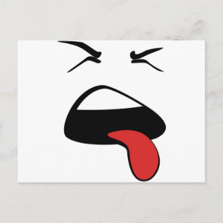 lengua afuera briefkaart