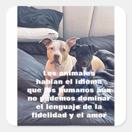 lenguaje vierkante sticker