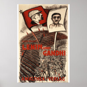 Lenin en Gandhi Poster