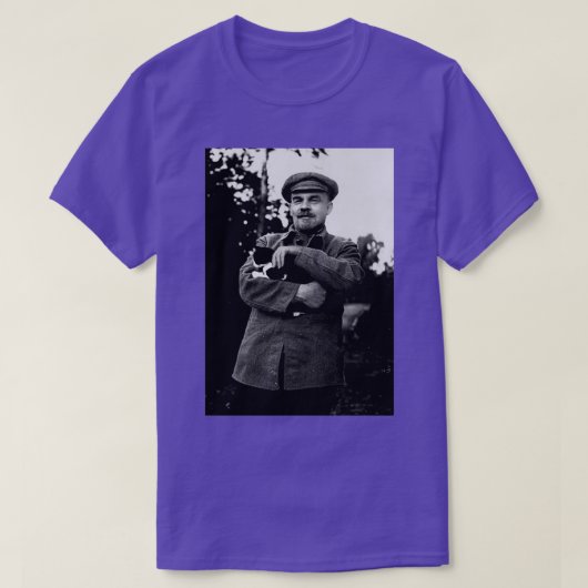 Lenin en kat t-shirt (Design voorkant)