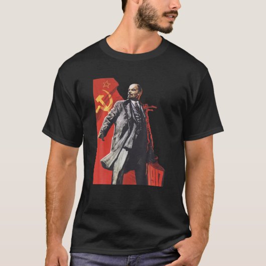 Lenin Forever Sovjet-Unie USSR Rusland Retro Vinta T-shirt (Voorkant)