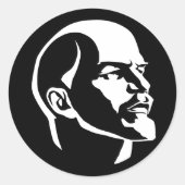 Lenin Head Ronde Sticker (Voorkant)