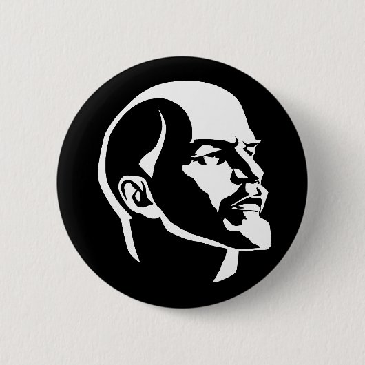 Lenin Hoofd Ronde Button 5,7 Cm (Voorkant)
