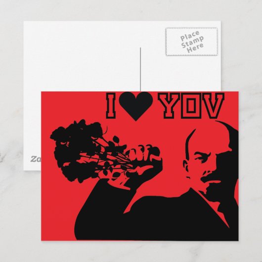 lenin - ik hou van je briefkaart (Voorkant / Achterkant)