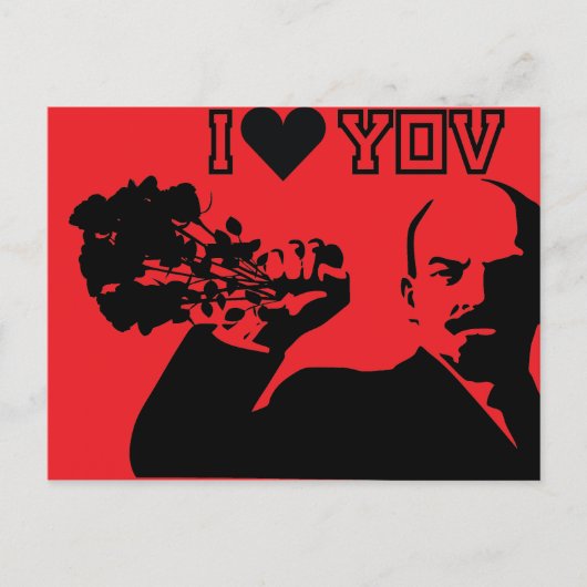 lenin - ik hou van je briefkaart (Voorkant)