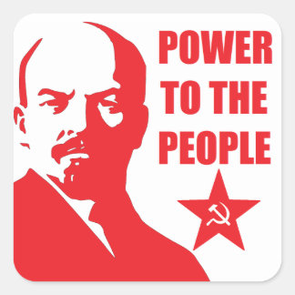 Lenin "Kracht aan het Volk" Stickers