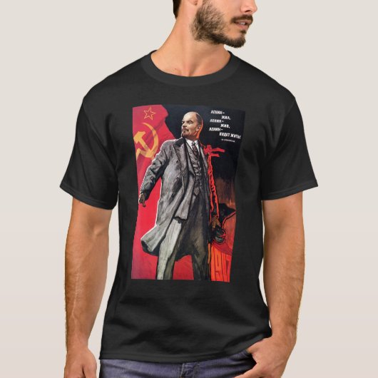 Lenin leefde Lenin leeft Lenin zal leven Sovjet So T-shirt (Voorkant)