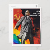 "Lenin legalized homosexuality in 1917" briefkaart (Voorkant / Achterkant)