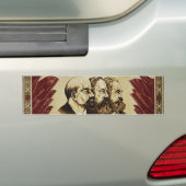 Lenin Marx Engels socialist bumper sticker (Op auto)