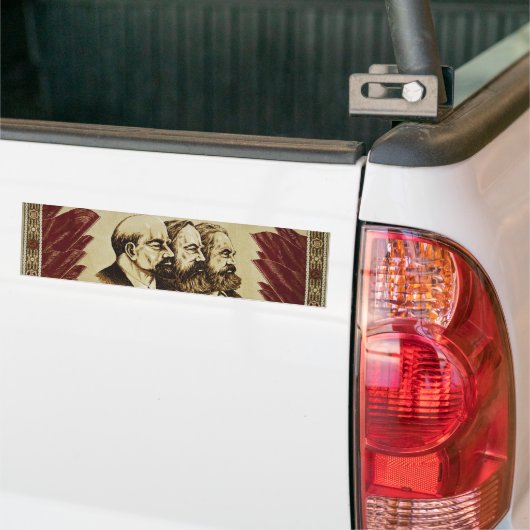 Lenin Marx Engels socialist bumper sticker (Op Truck)