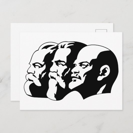 Lenin, Marx, Engels, Soviet Union, Communism Briefkaart (Voorkant / Achterkant)