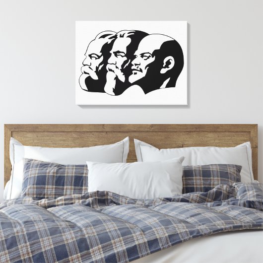 Lenin, Marx, Engels, Soviet Union, Communism Canvas Afdruk (Insitu (Slaapkamer))
