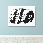 Lenin, Marx, Engels, Soviet Union, Communism Canvas Afdruk (Insitu (Houten vloer))