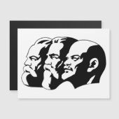 Lenin, Marx, Engels, Soviet Union, Communism Magnetische Uitnodiging (Voorkant / Achterkant)