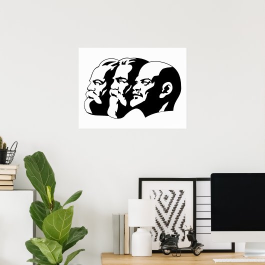 Lenin, Marx, Engels, Soviet Union, Communism Poster (Thuiskantoor)