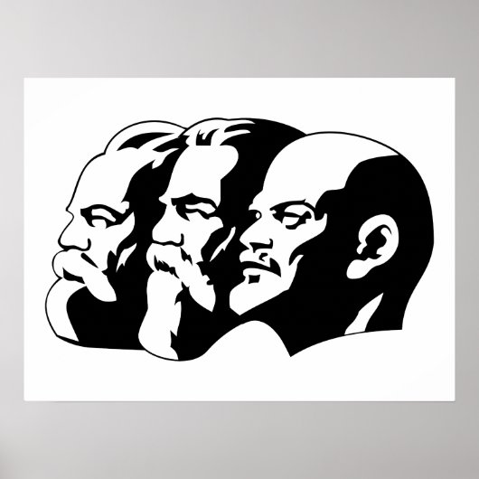 Lenin, Marx, Engels, Soviet Union, Communism Poster (Voorkant)