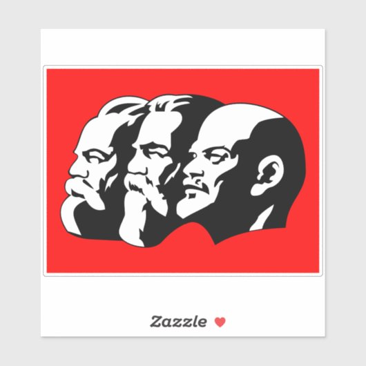 Lenin, Marx, Engels, Soviet Union, Communism Sticker (Vel)