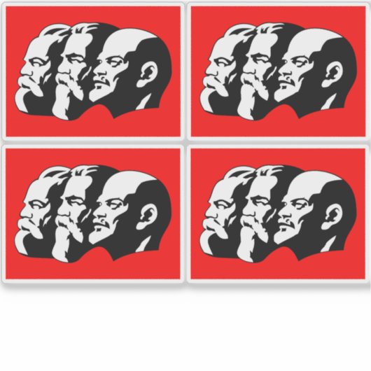 Lenin, Marx, Engels, Soviet Union, Communism Sticker (Voorkant)