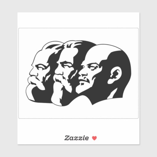 Lenin, Marx, Engels, Soviet Union, Communism Sticker (Vel)