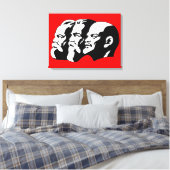 Lenin, Marx, Engels, Sovjet-Unie, Communisme Canvas Afdruk (Insitu (Slaapkamer))