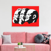 Lenin, Marx, Engels, Sovjet-Unie, Communisme Canvas Afdruk (Insitu (Woonkamer))
