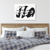 Lenin, Marx, Engels, Sovjet-Unie, Communisme Canvas Afdruk (Insitu (Slaapkamer))