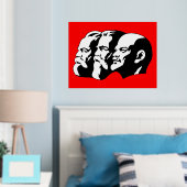 Lenin, Marx, Engels, Sovjet-Unie, communisme Folie Afdrukken (Insitu (Slaapkamer))