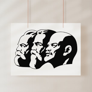 Lenin, Marx, Engels, Sovjet-Unie, Communisme Foto Afdruk