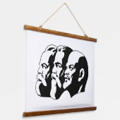 Lenin, Marx, Engels, Sovjet-Unie, Communisme Hangend Wandkleed (Gebogen)