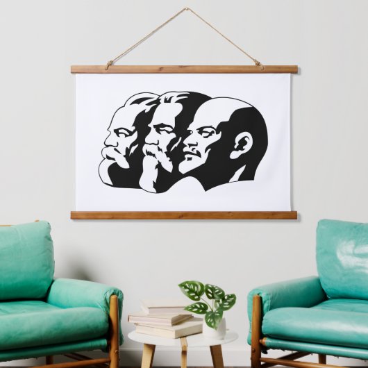 Lenin, Marx, Engels, Sovjet-Unie, Communisme Hangend Wandkleed (Woonkamer)