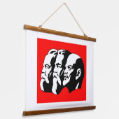 Lenin, Marx, Engels, Sovjet-Unie, Communisme Hangend Wandkleed (Gebogen)