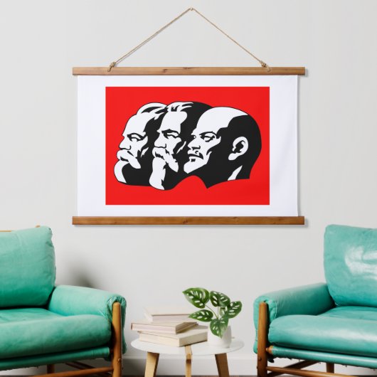 Lenin, Marx, Engels, Sovjet-Unie, Communisme Hangend Wandkleed (Woonkamer)
