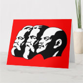 Lenin, Marx, Engels, Sovjet-Unie, communisme Kaart (Voorkant)