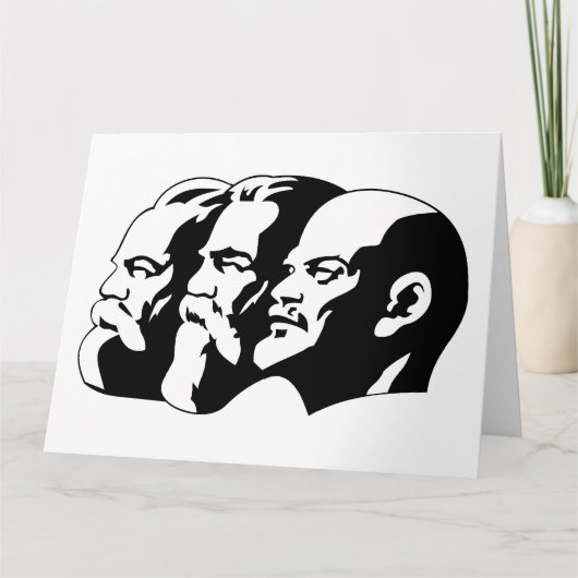 Lenin, Marx, Engels, Sovjet-Unie, communisme Kaart (Voorkant)