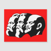 Lenin, Marx, Engels, Sovjet-Unie, Communisme Magnetische Uitnodiging (Voorkant)