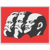 Lenin, Marx, Engels, Sovjet-Unie, Communisme Sticker (Voorkant)