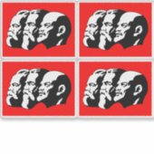 Lenin, Marx, Engels, Sovjet-Unie, Communisme Sticker (Voorkant)