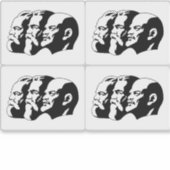 Lenin, Marx, Engels, Sovjet-Unie, Communisme Sticker (Voorkant)