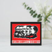 Lenin Marx Mao Zedong Briefkaart (Staand voorkant)