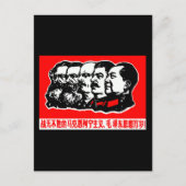 Lenin Marx Mao Zedong Briefkaart (Voorkant)